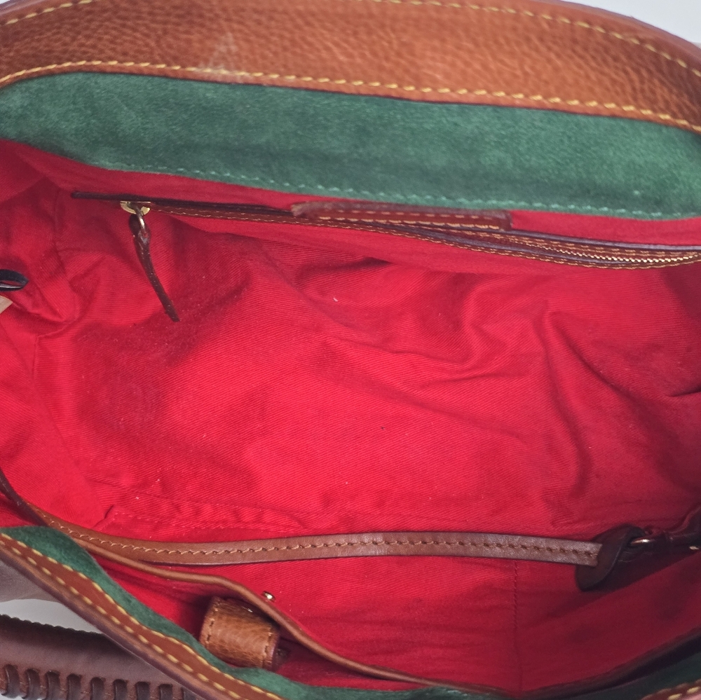 Dooney & Bourke Brown Leather Satchel - Picture 9 of 16